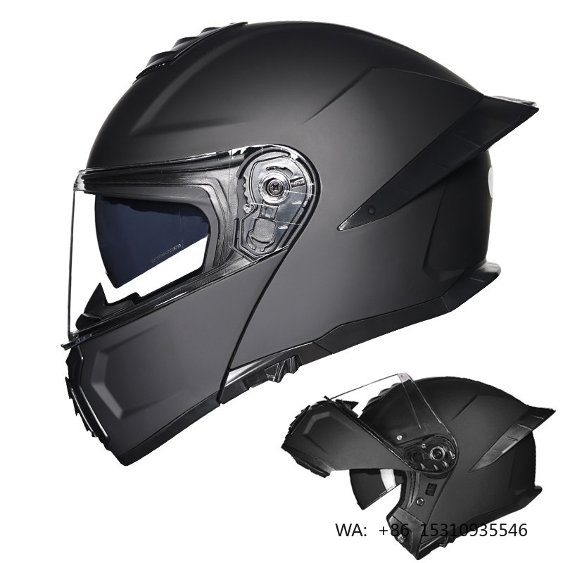 Dual Visor Motorcycle Racing Helmet - DOT Approved Dual Visor Motorbike Racing
