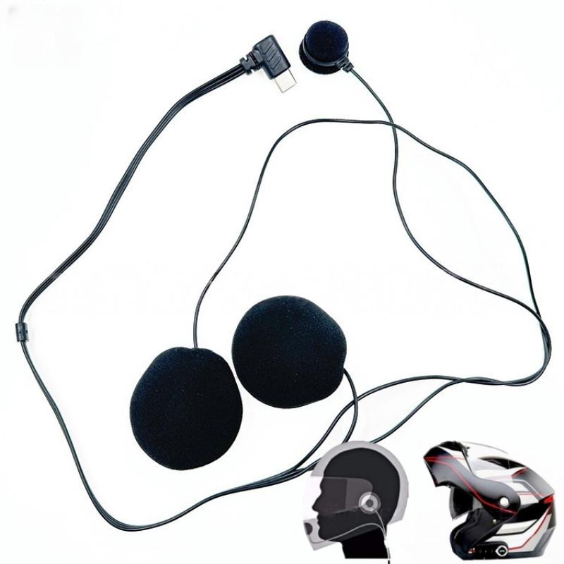 Full Face Motorcycle Helmet With Bluetooth - 1Pc Type-C Plug HD Noise Reduction