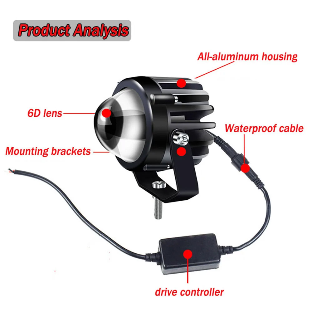 Motorcycle Projector Laser Lig - Universal Motorcycle Led Headlight Projector review and price