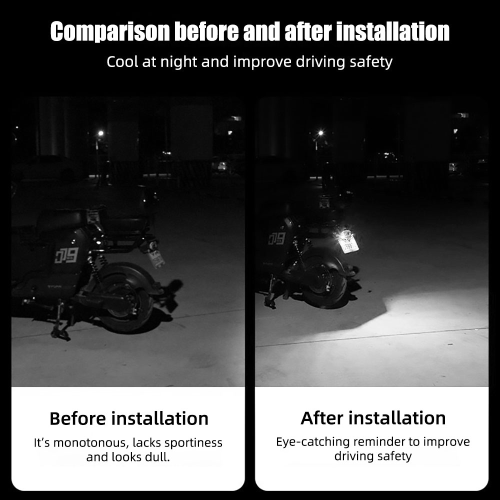 2pcs LED Devil's Eye License P - Universal Motorcycle Led Headlight Projector review and price