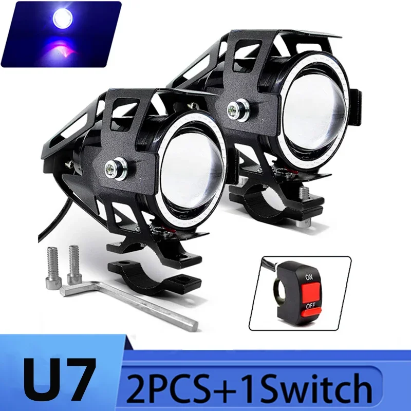 U7 LED Auxiliary Bright Motorc - Universal Motorcycle Led Headlight Projector review and price