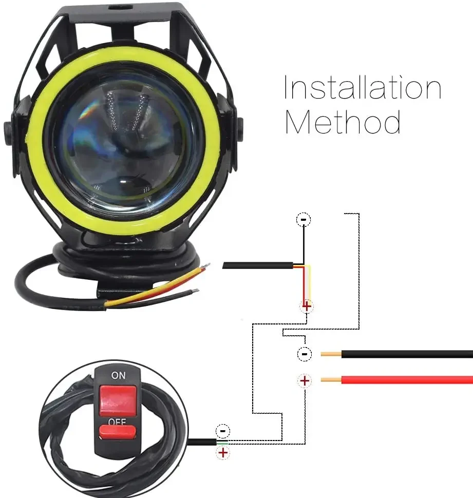 U7 LED Auxiliary Bright Motorc - Universal Motorcycle Led Headlight Projector review and price