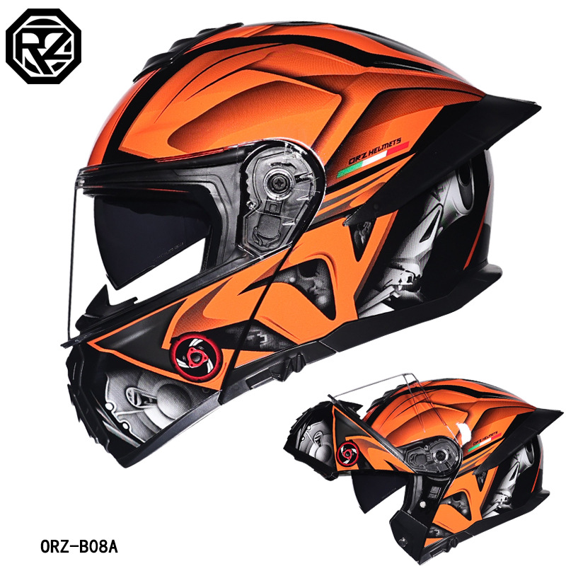 ORZ Motorcycle Helmet Dual Vis - Modular Flip Up Motorcycle Helmet Dot Approved review and price