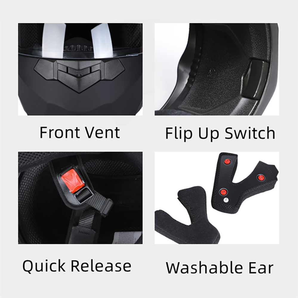 Modular Double Lens Motorcycle - Modular Flip Up Motorcycle Helmet Dot Approved review and price