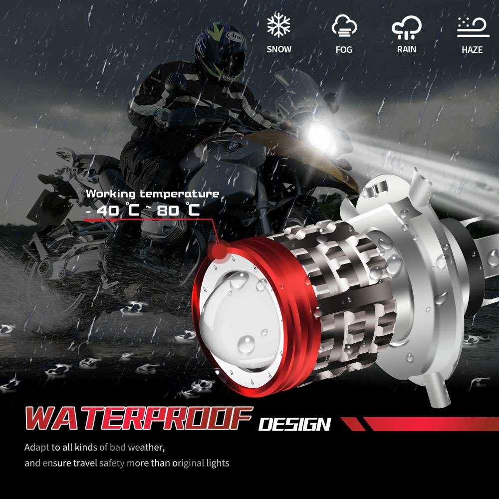 Universal H4 LED Motorcycle He - Universal Motorcycle Led Headlight Projector review and price