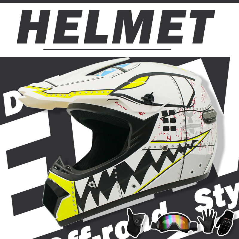Motocross and Off-Road Helmet  - Off Road Motocross Helmet Goggles Set review and price