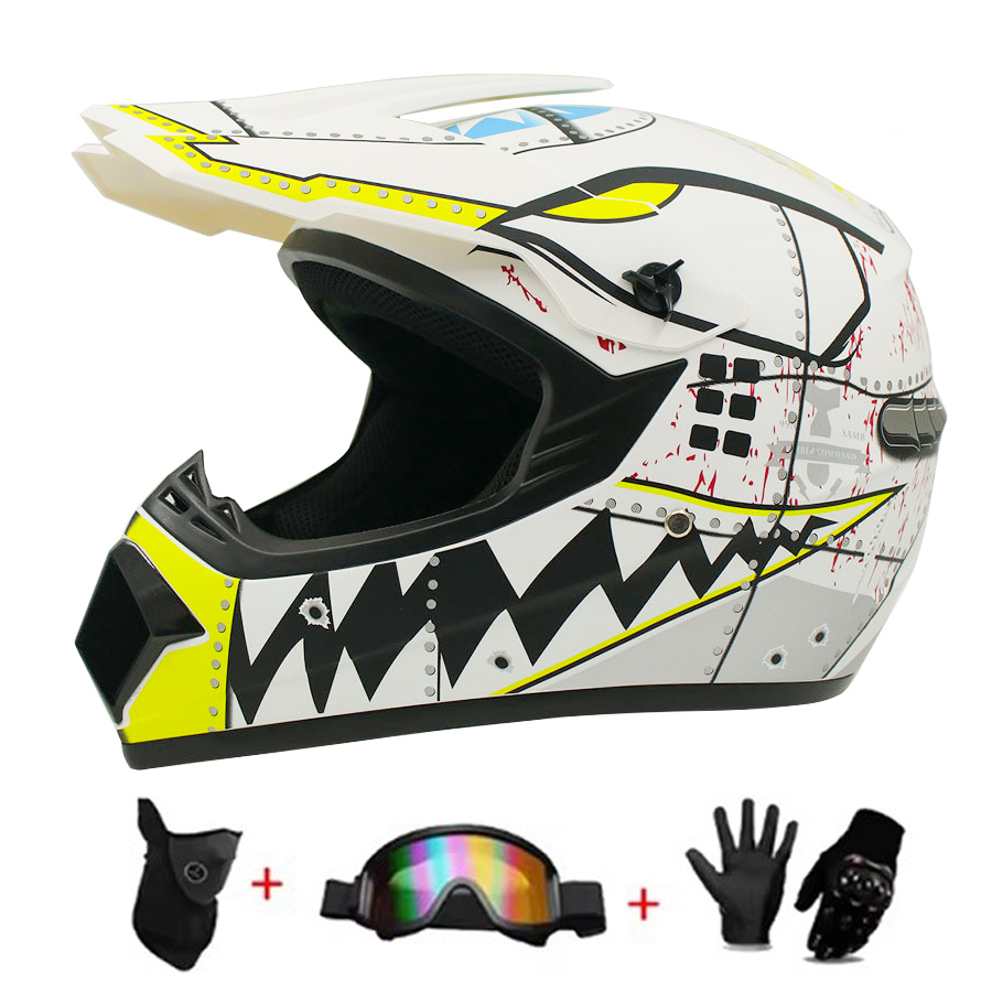 Motocross and Off-Road Helmet  - Off Road Motocross Helmet Goggles Set review and price
