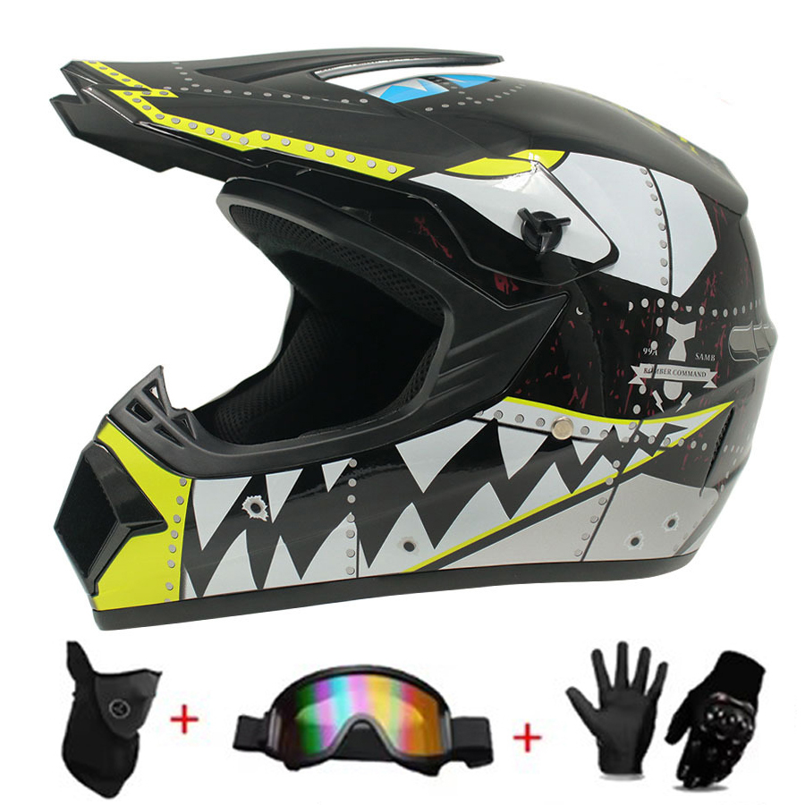 Motocross and Off-Road Helmet  - Off Road Motocross Helmet Goggles Set review and price