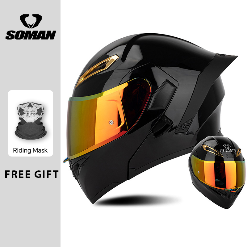 Unisex DOT Approved Dual Visor - Dual Visor Motorcycle Racing Helmet review and price