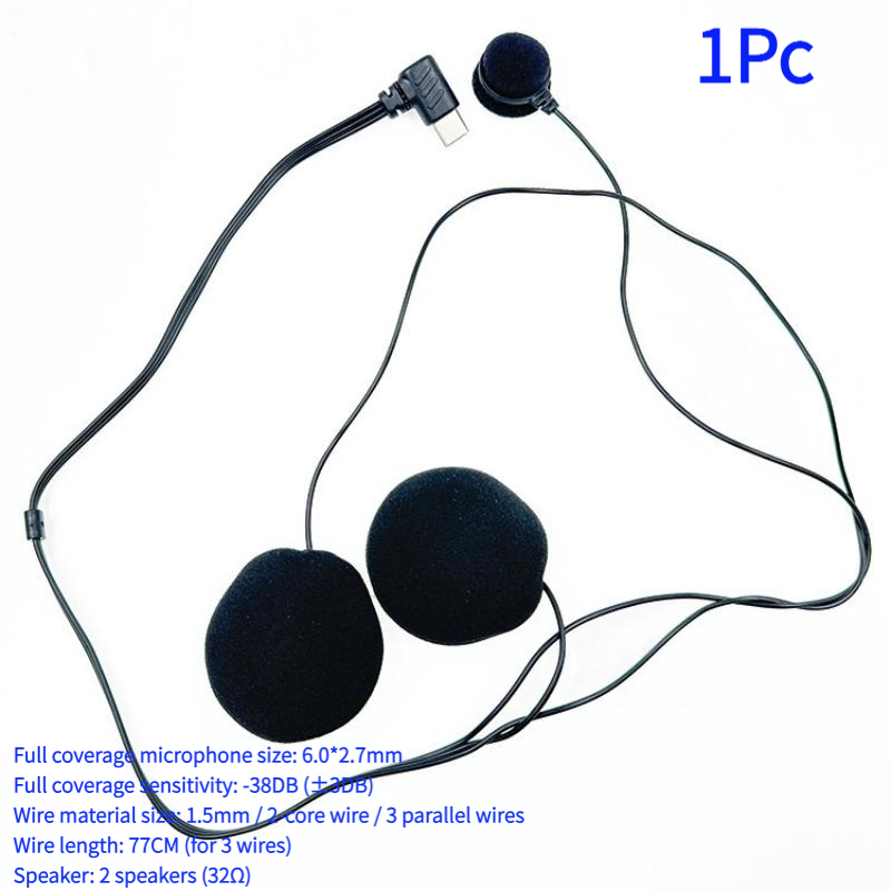 1Pc Type-C Plug HD Noise Reduc - Full Face Motorcycle Helmet With Bluetooth review and price
